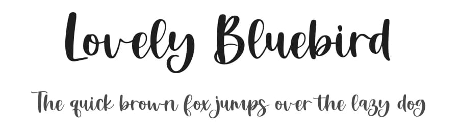 Lovely Bluebird by Rastype — Script Handwritten Font