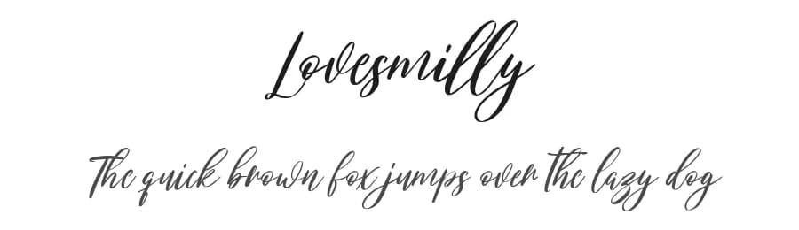 Lovesmilly by Maulana Creative — Script Handwritten Font