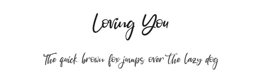Loving You by Arlila Foundation — Script Handwritten Font