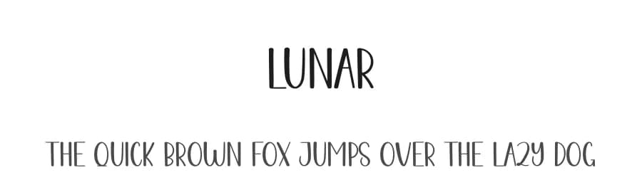 Lunar by Scratchones — Script Handwritten Font
