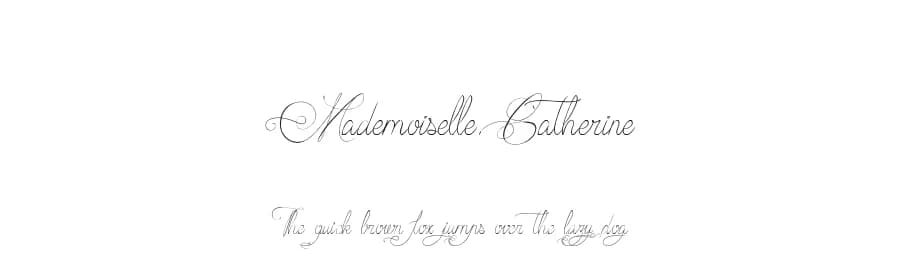 Mademoiselle Catherine by Maelle.K | Thomas Boucherie — Script Handwritten Font