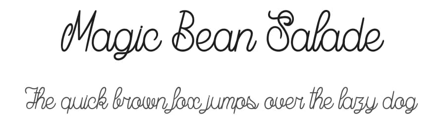 Magic Bean Salade by dcoxy - Greg Medina — Script Handwritten Font