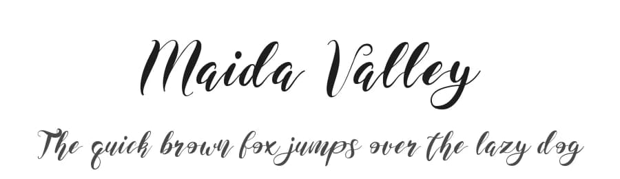Maida Valley by erlosDESIGN — Script Handwritten Font