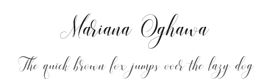 Mariana Oghawa by Fanastudio — Script Handwritten Font