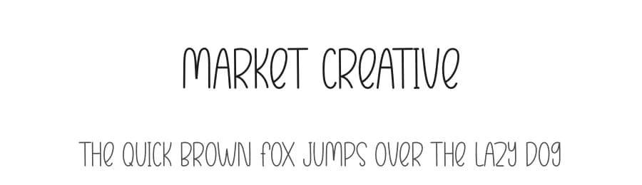 Market Creative by Scratchones — Script Handwritten Font
