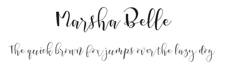 Marsha Belle by Tegaki Script — Script Handwritten Font