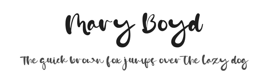 Mary Boyd by Kong Font — Script Handwritten Font