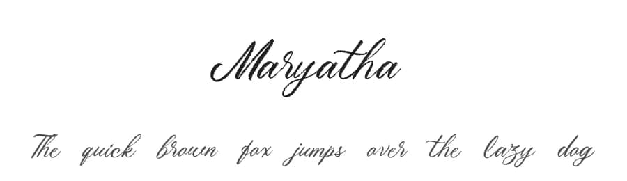 Maryatha by Ryan Prasetya β Script Handwritten Font