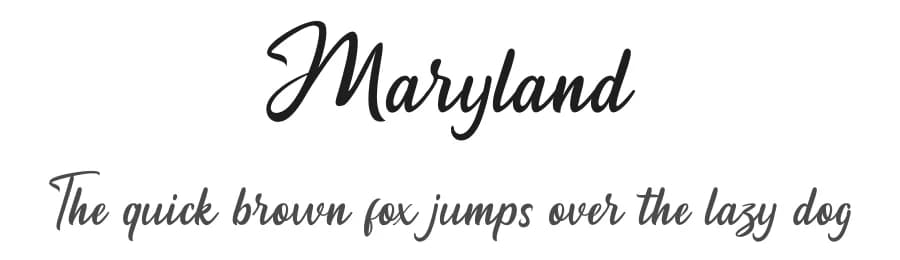 Maryland by MJB Letters β Script Handwritten Font