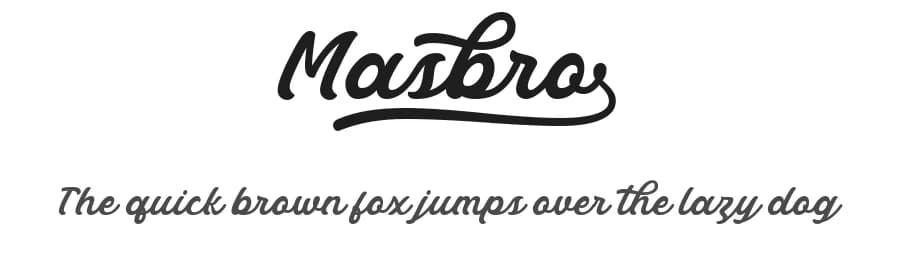 Masbro by 7NTypes — Script Handwritten Font