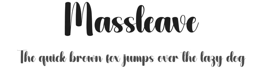 Massleave by Andi Moz — Script Handwritten Font