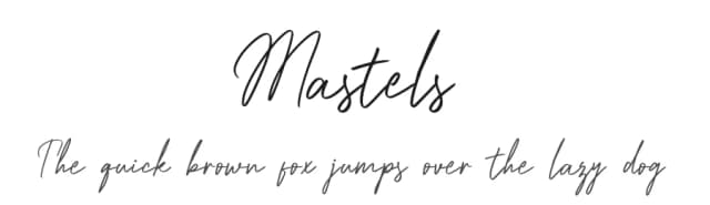 Mastels by Craft Supply Co. — Script Handwritten Font