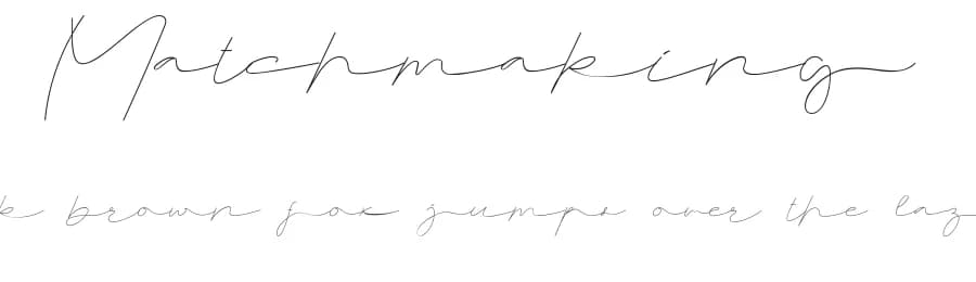 Matchmaking by Edric Studio — Script Handwritten Font