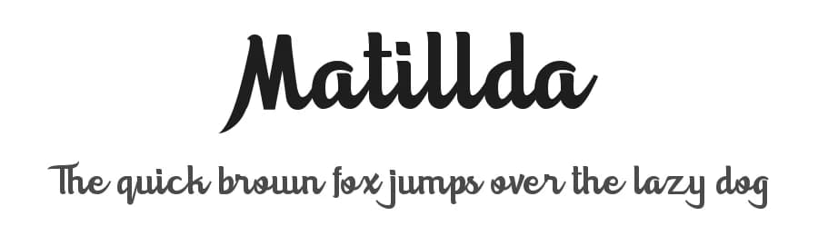 Matillda by Rhidtype — Script Handwritten Font