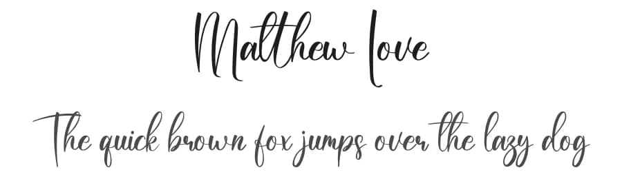 Matthew Love by FreshtypeINK — Script Handwritten Font