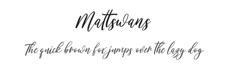 Mattswans by Maulana Creative — Script Handwritten Font