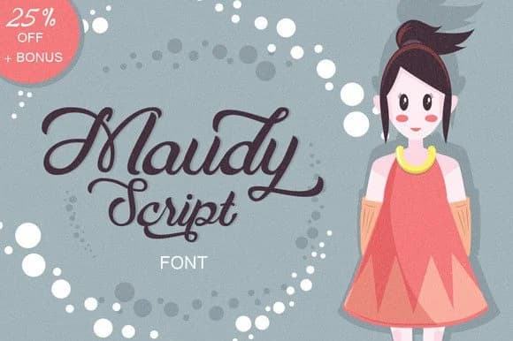 Maudy Script Font by Ian Mikraz — Script Handwritten Font