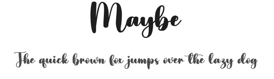 Maybe by Scratchones — Script Handwritten Font
