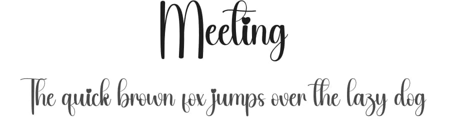 Meeting by Andi Moz — Script Handwritten Font