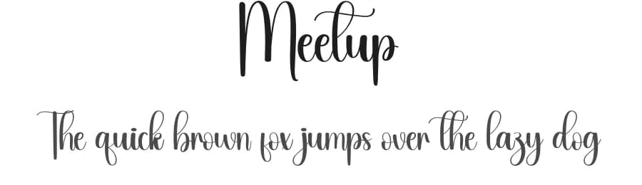 Meetup by Andi Moz — Script Handwritten Font