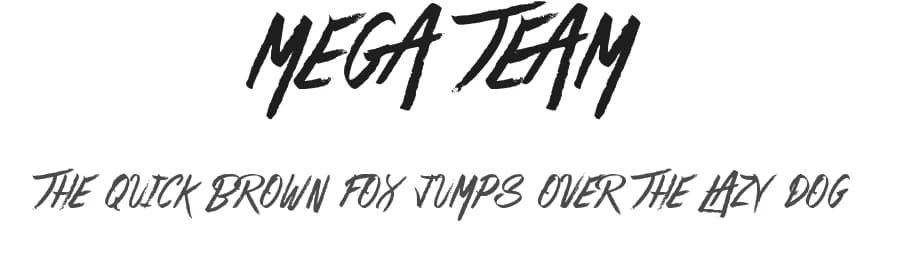 Mega Team by JSH creates — Script Handwritten Font