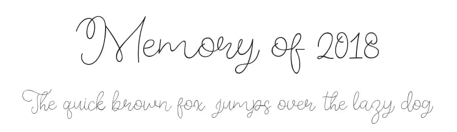 Memory of 2018 by Khurasan — Script Handwritten Font