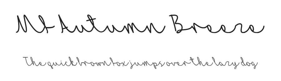 Mf Autumn Breeze by Misti's Fonts — Script Handwritten Font