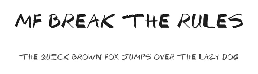 Mf Break The Rules by Misti's Fonts β Script Handwritten Font