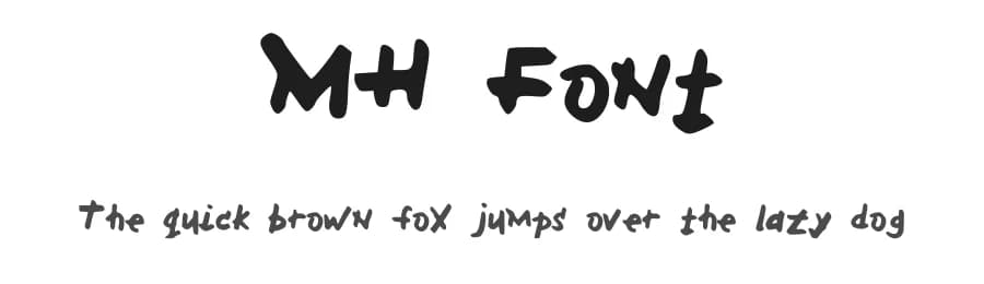 MH Font by M H β Script Handwritten Font