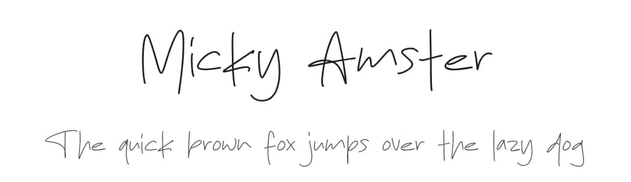 Micky Amster by MJType — Script Handwritten Font