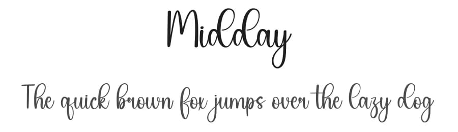 Midday by PiPi Creative STUDIO — Script Handwritten Font