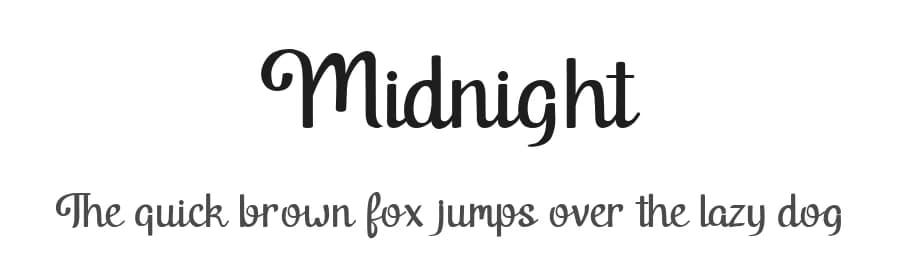 Midnight by Letter Jos — Script Handwritten Font