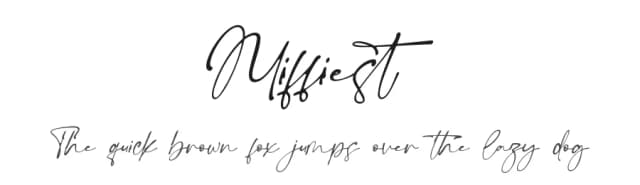 Miffiest by Fridaytype — Script Handwritten Font