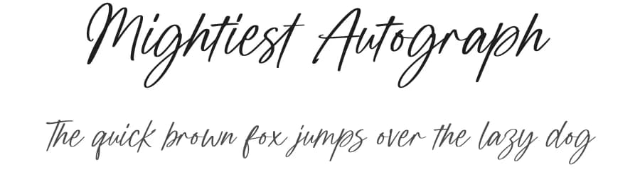 Mightiest Autograph by Din Studio — Script Handwritten Font