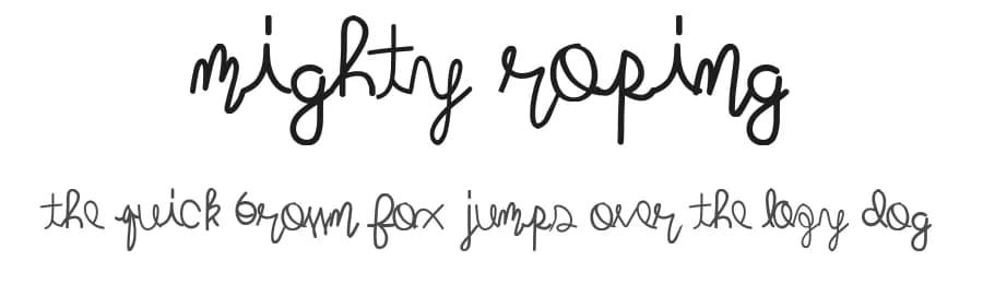 Mighty Roping by Xerographer Fonts — Script Handwritten Font