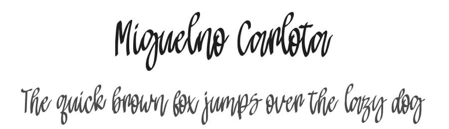 Miguelno Carlota by Creakokun Studio — Script Handwritten Font