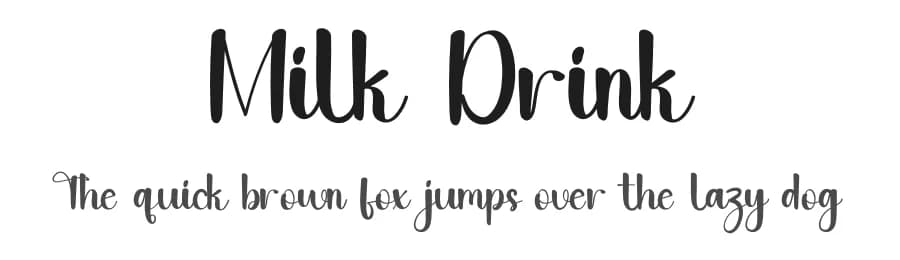 Milk Drink by FreshtypeINK — Script Handwritten Font