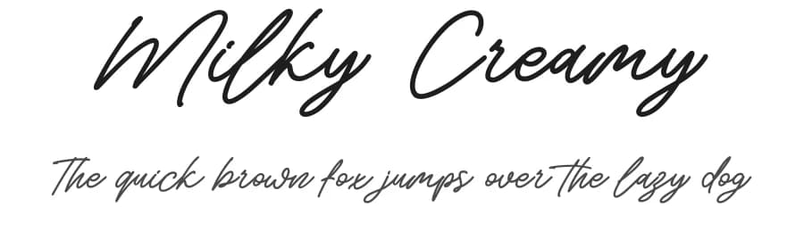 Milky Creamy by Makashi — Script Handwritten Font