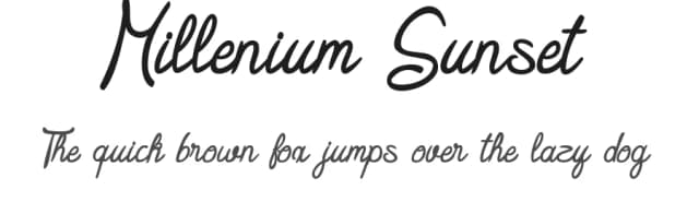 Millenium Sunset by La Matrice | Maël Keïta Valère — Script Handwritten Font