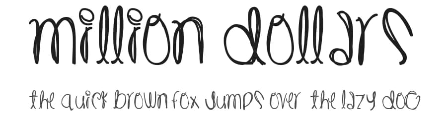 Million Dollars by Des Gomez — Script Handwritten Font