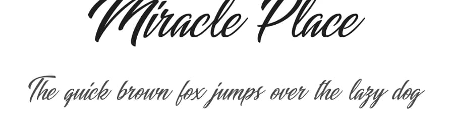 Miracle Place by Billy Argel Fonts ® — Script Handwritten Font
