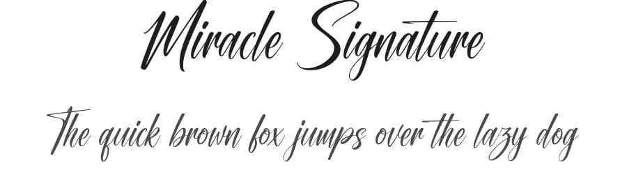 Miracle Signature by Aveni Letter Type — Script Handwritten Font