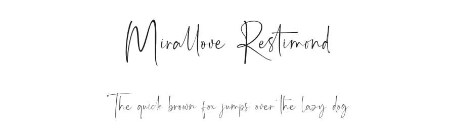 Mirallove Restimond by MJB Letters — Script Handwritten Font