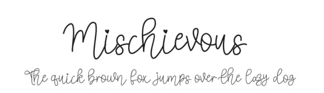 Mischievous by Teguh Valentino — Script Handwritten Font