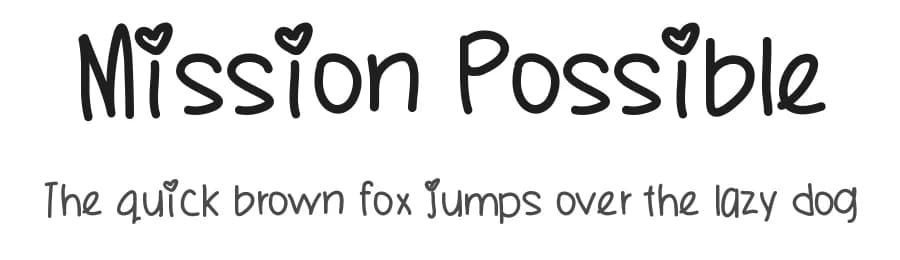 Mission Possible by Des Gomez — Script Handwritten Font