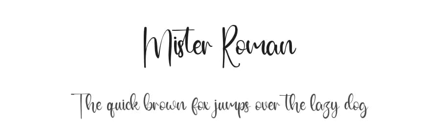 Mister Roman by Kong Font — Script Handwritten Font