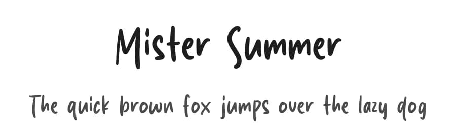 Mister Summer by Origin Type — Script Handwritten Font
