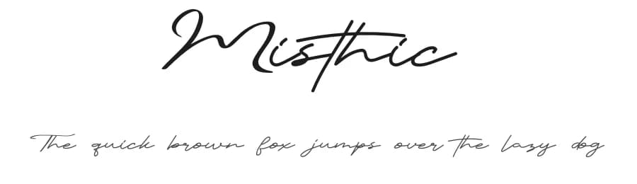 Misthic by Muharima Rasyid — Script Handwritten Font