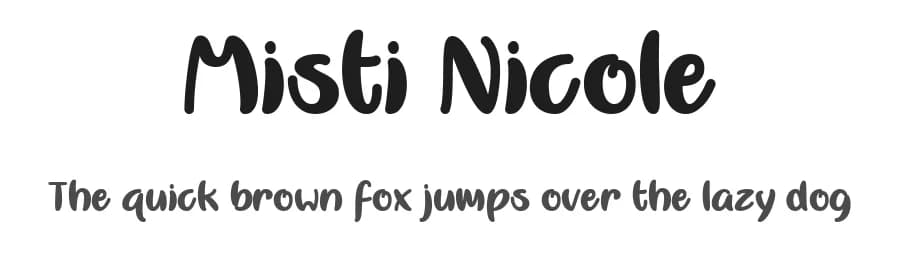 Misti Nicole by Misti's Fonts — Script Handwritten Font