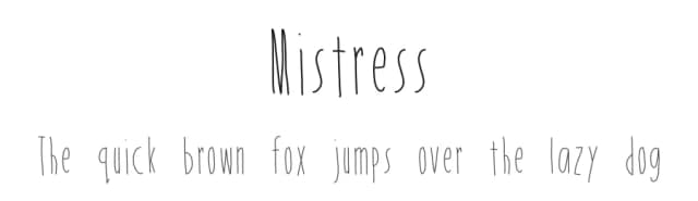 Mistress by Joanne Blanco — Script Handwritten Font